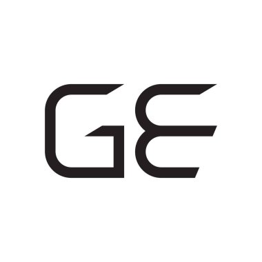 ge ilk harf vektör logo simgesi