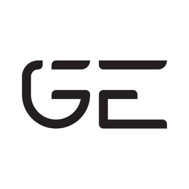 ge ilk harf vektör logo simgesi