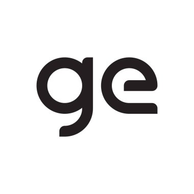 ge ilk harf vektör logo simgesi