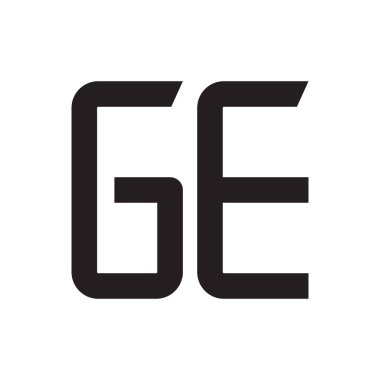 ge ilk harf vektör logo simgesi