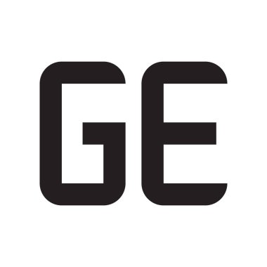 ge ilk harf vektör logo simgesi