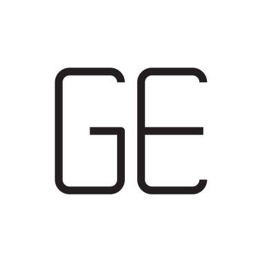 ge ilk harf vektör logo simgesi