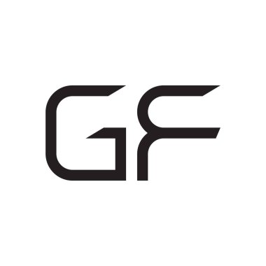 gf ilk harf vektör logo simgesi