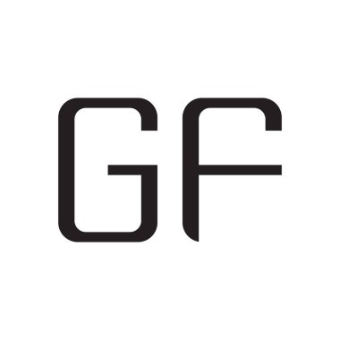 gf ilk harf vektör logo simgesi