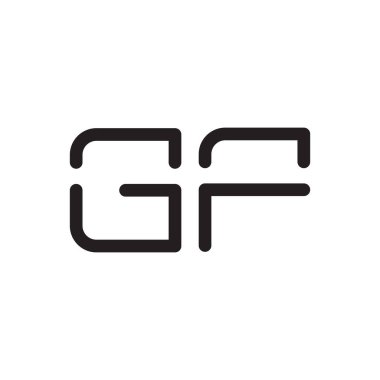 gf ilk harf vektör logo simgesi