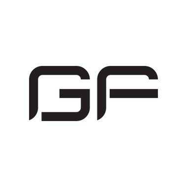 gf ilk harf vektör logo simgesi