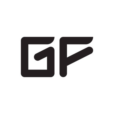 gf ilk harf vektör logo simgesi