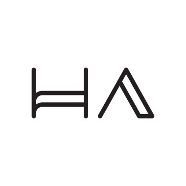 İlk harf vektör logo simgesi