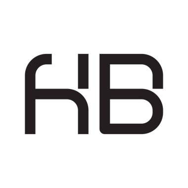 HB ilk harf logo şablon vektör simgesi tasarımı
