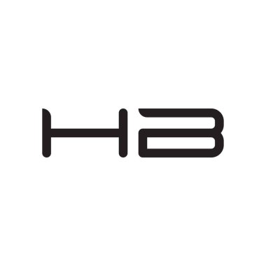 HB ilk harf logo şablon vektör simgesi tasarımı