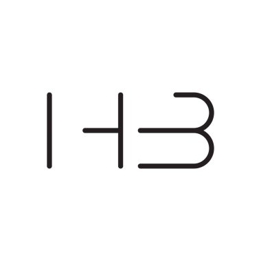 HB ilk harf logo şablon vektör simgesi tasarımı