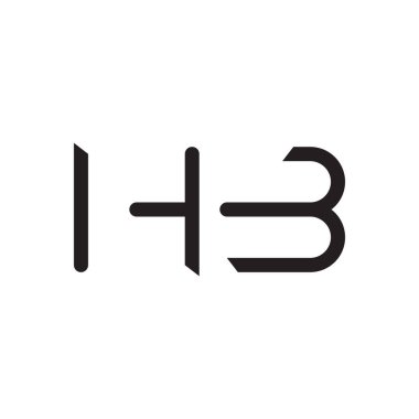 HB ilk harf logo şablon vektör simgesi tasarımı