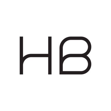 HB ilk harf logo şablon vektör simgesi tasarımı