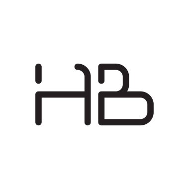 HB ilk harf logo şablon vektör simgesi tasarımı