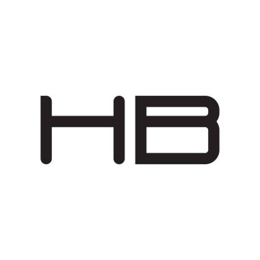 HB ilk harf logo şablon vektör simgesi tasarımı