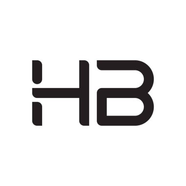 HB ilk harf logo şablon vektör simgesi tasarımı