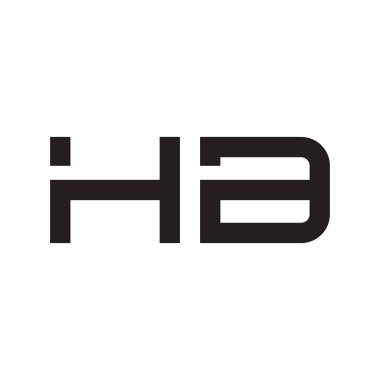 HB ilk harf logo şablon vektör simgesi tasarımı