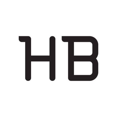 HB ilk harf logo şablon vektör simgesi tasarımı
