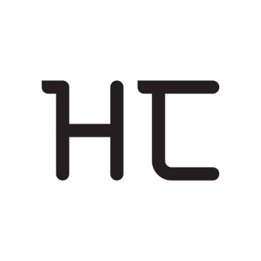hc ilk harf vektör logo simgesi