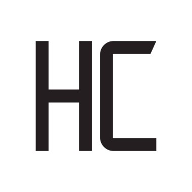 hc ilk harf vektör logo simgesi