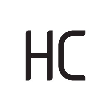 hc ilk harf vektör logo simgesi