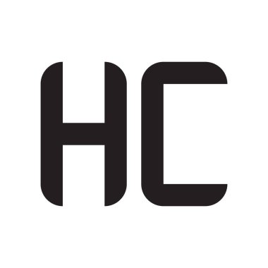 hc ilk harf vektör logo simgesi