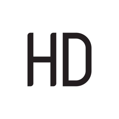 hd ilk harf vektör logo simgesi
