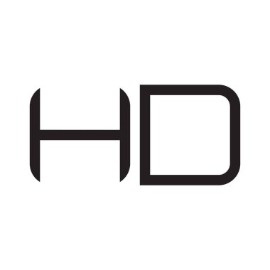 hd ilk harf vektör logo simgesi