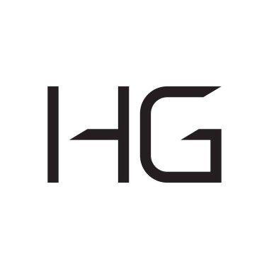 hg ilk harf vektör logo simgesi