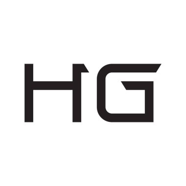 hg ilk harf vektör logo simgesi