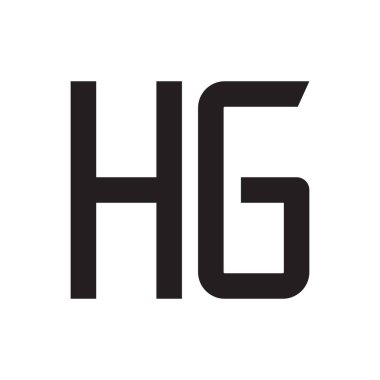 hg ilk harf vektör logo simgesi