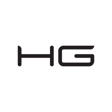 hg ilk harf vektör logo simgesi