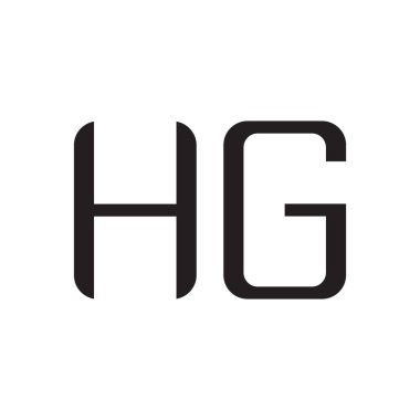 hg ilk harf vektör logo simgesi