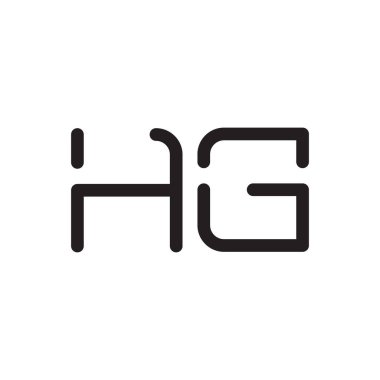 hg ilk harf vektör logo simgesi