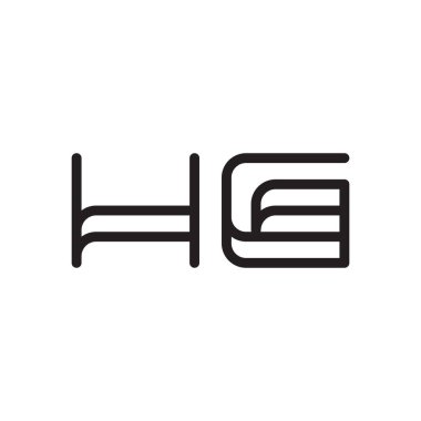 hg ilk harf vektör logo simgesi