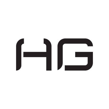 hg ilk harf vektör logo simgesi