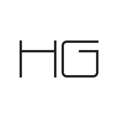hg ilk harf vektör logo simgesi