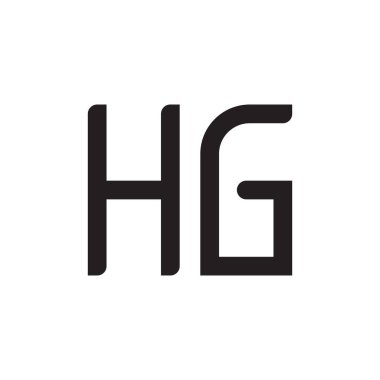 hg ilk harf vektör logo simgesi