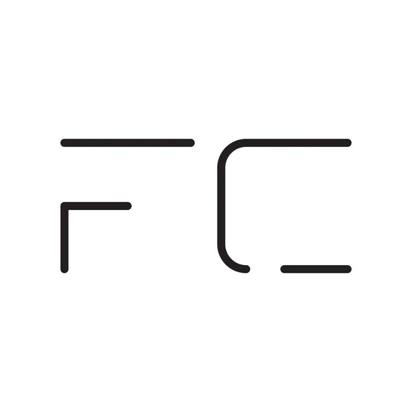 Fc頭文字ベクトルロゴアイコン — ストックベクタ