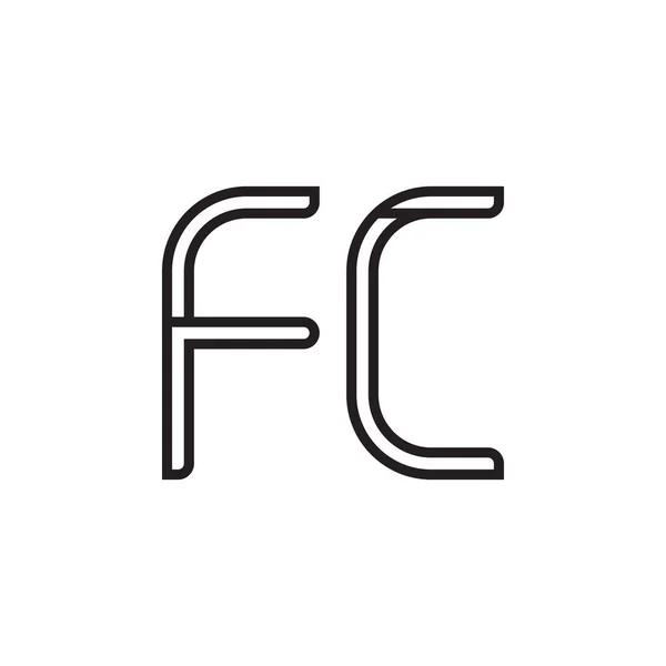 Fc頭文字ベクトルロゴアイコン — ストックベクタ