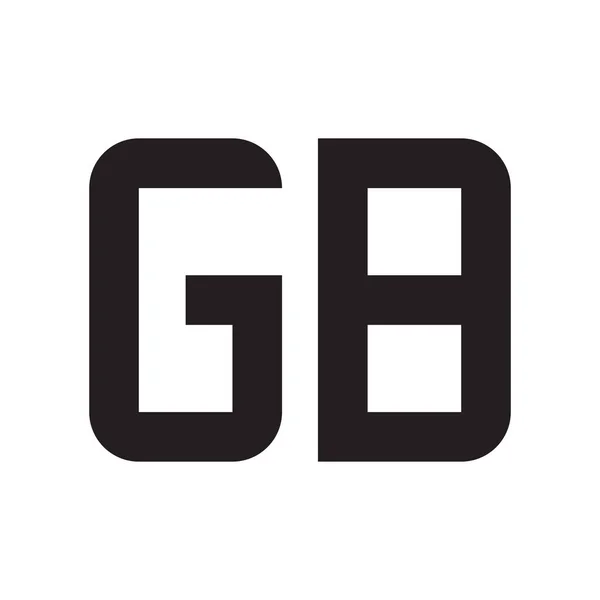 Gb初期文字ベクトルロゴアイコン — ストックベクタ