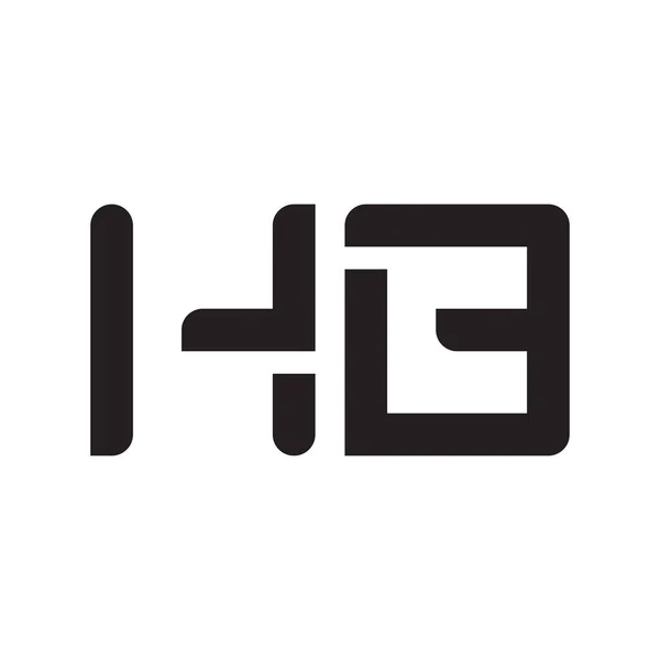 Hb初期文字ロゴテンプレートベクトルアイコンデザイン — ストックベクタ