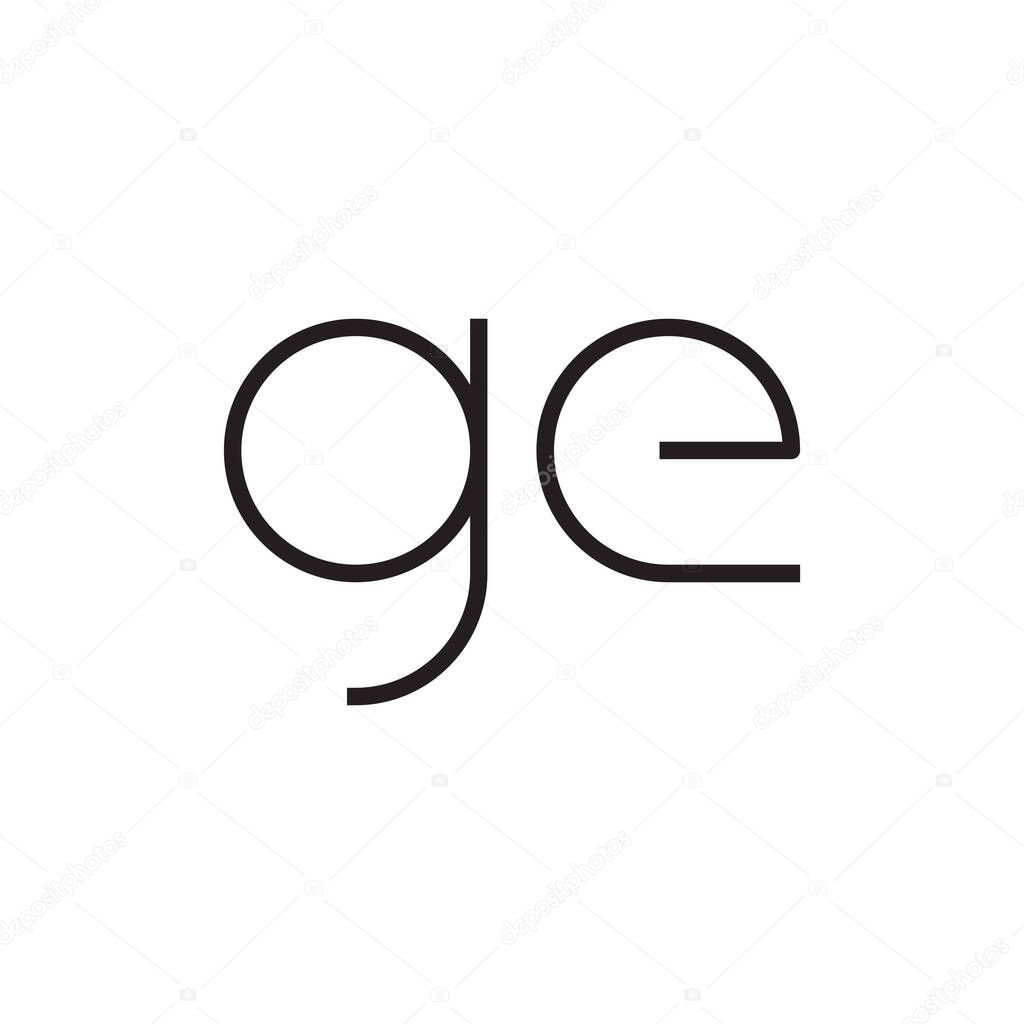 Ge initial letter vector logo icon