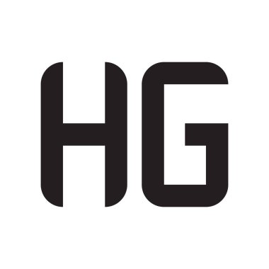 hg ilk harf vektör logo simgesi