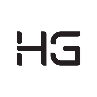 hg ilk harf vektör logo simgesi
