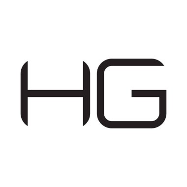 hg ilk harf vektör logo simgesi