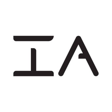 a ilk harf vektör logo simgesi