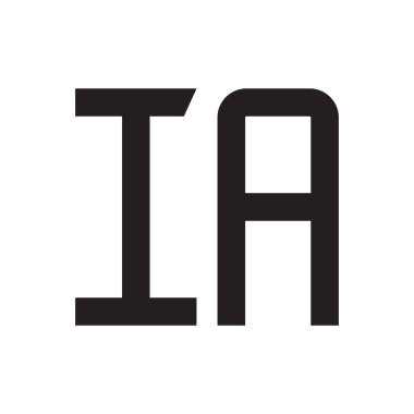 a ilk harf vektör logo simgesi