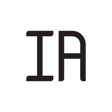 a ilk harf vektör logo simgesi
