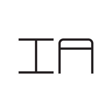 a ilk harf vektör logo simgesi